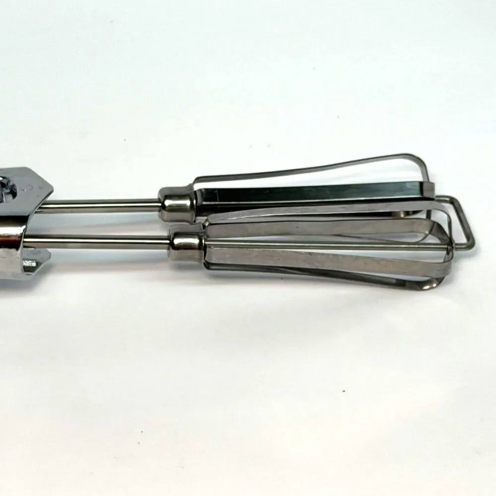 Unbranded Vintage 12-Inch Rotary Egg Beater, Baking Utensil, Kitchen Gadget